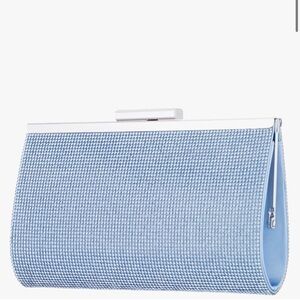Light Blue Rhinestone Clutch